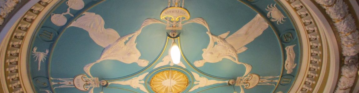 Ceiling at the Council Chamber, UMIST - by Thomas Mewburn Crook